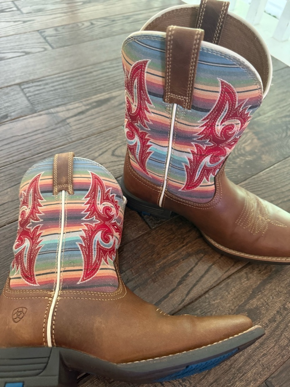 Ariat Brown Leather Western Boot Interior